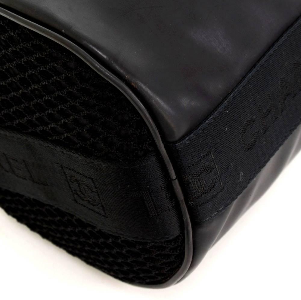 Chanel Sports Line Black Rubber Shoulder Pouch Bag 3