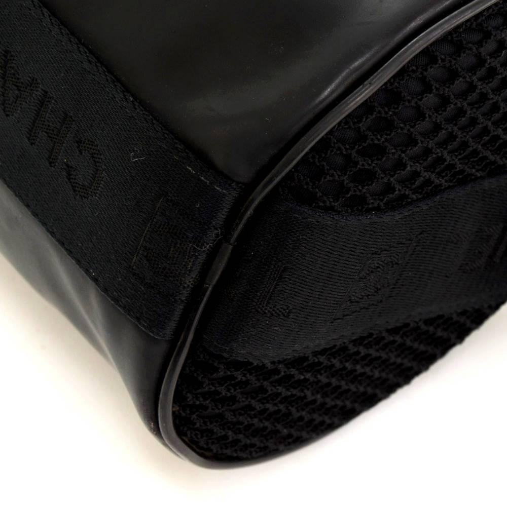 Chanel Sports Line Black Rubber Shoulder Pouch Bag 4
