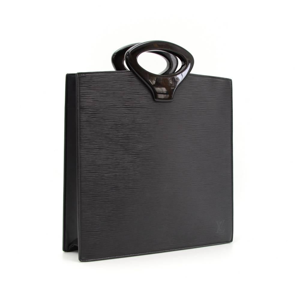 Louis Vuitton Ombre Black Epi Leather Tote Handbag In Excellent Condition In Fukuoka, Kyushu