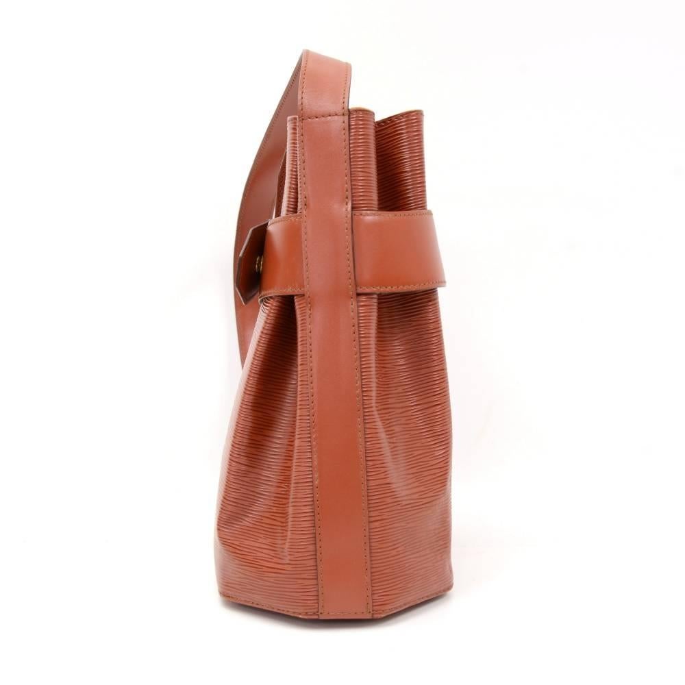 Vintage Louis Vuitton Sac Depaule PM Brown Kenyan Fawn Epi Leather Shoulder Bag 1