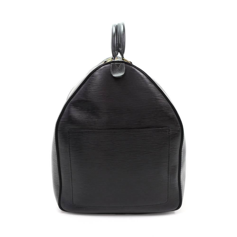 Vintage Louis Vuitton Keepall 60 Black Epi Leather Duffle Travel Bag 1