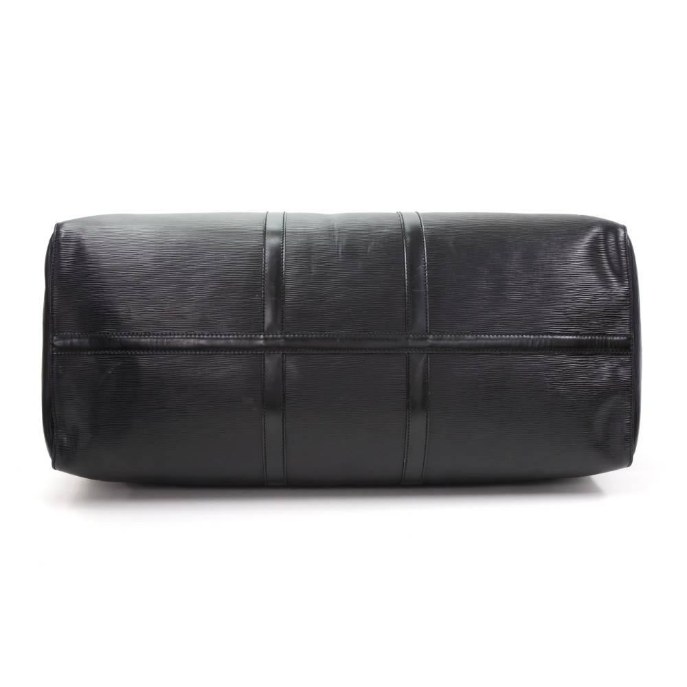 Vintage Louis Vuitton Keepall 60 Black Epi Leather Duffle Travel Bag 2