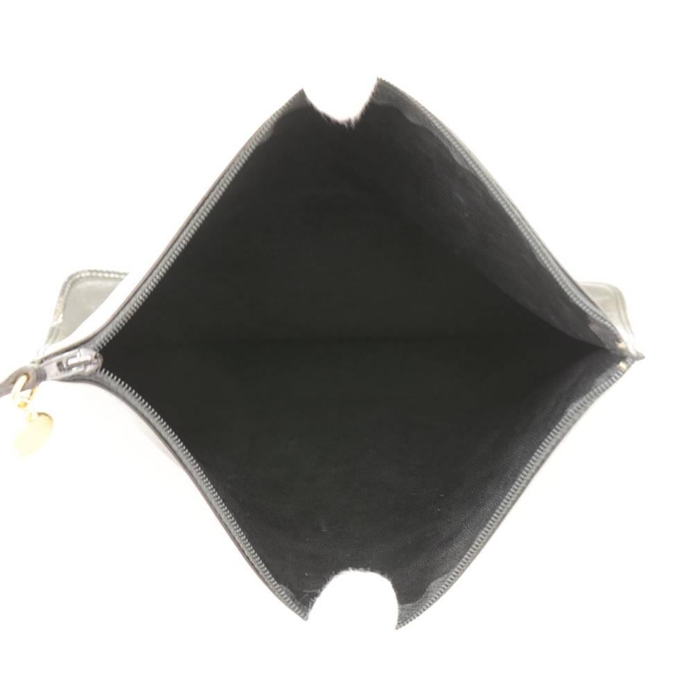 Chanel Triple CC Black Leather x Clear Vinyl Medium Shoulder Tote Bag 4