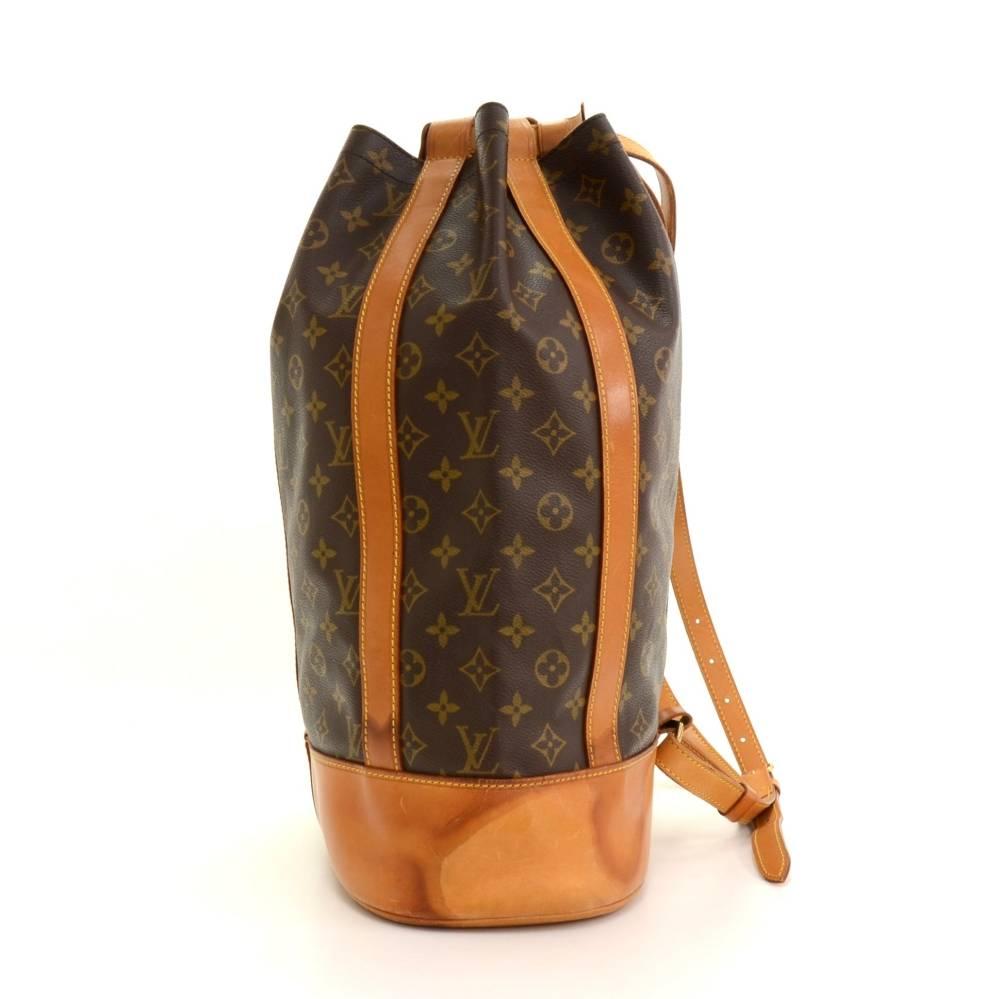 Brown Vintage Louis Vuitton Randonee GM Monogram Canvas Shoulder Bag