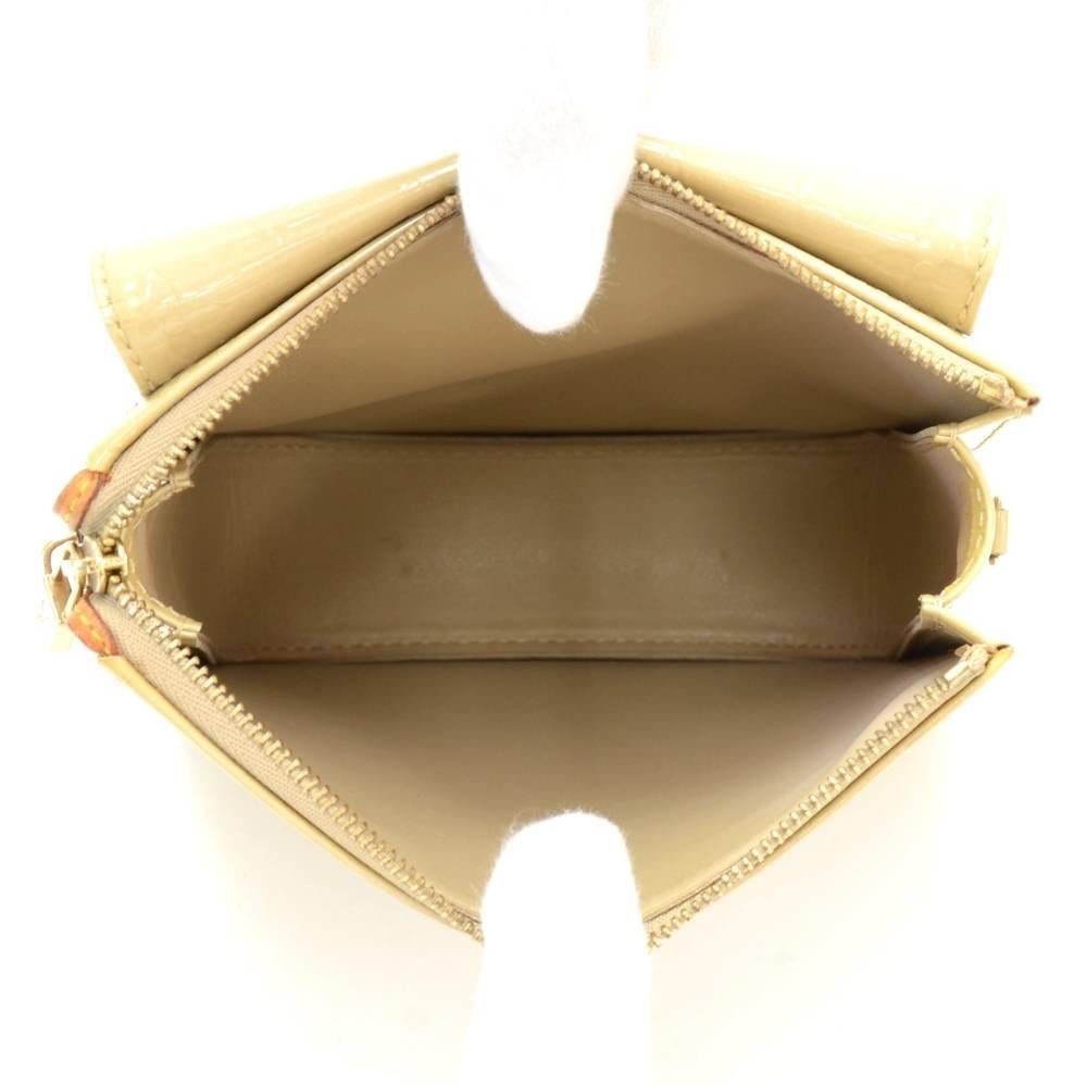 Louis Vuitton Mott Beige Vernis Leather Shoulder Bag 6