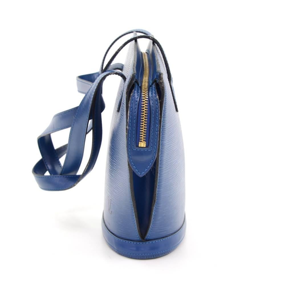 Women's Louis Vuitton Saint Jacques PM Blue Epi Leather Shoulder Bag