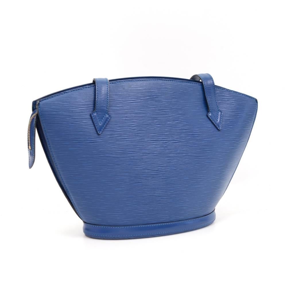 Louis Vuitton Saint Jacques PM Blue Epi Leather Shoulder Bag In Good Condition In Fukuoka, Kyushu
