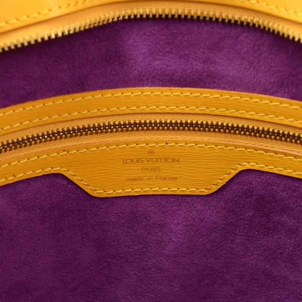 Vintage Louis Vuitton Saint Jacques GM Yellow Epi Leather Shoulder Bag 4