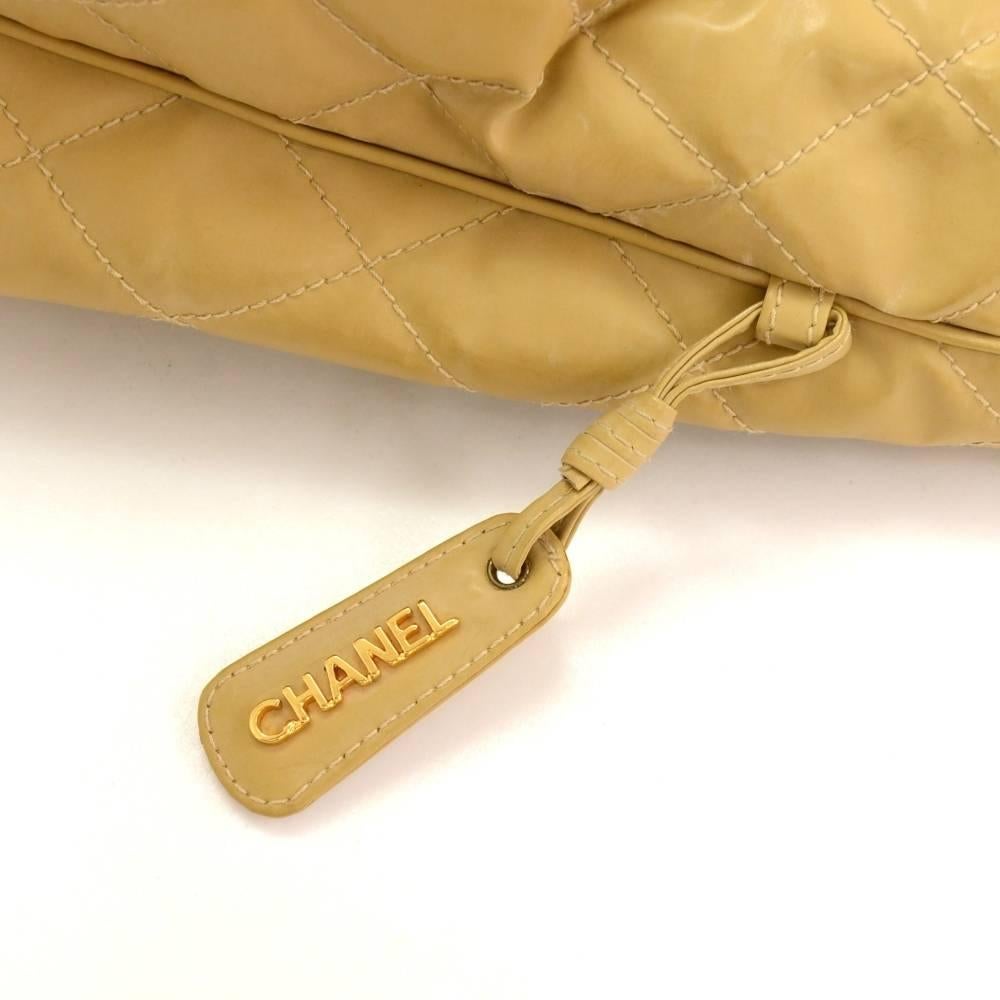 Chanel Bucket Beige Quilted Nylon XLarge Shoulder Bag 3