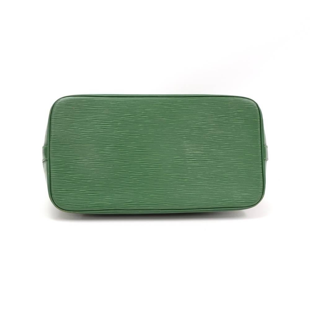Louis Vuitton Alma Green Epi Leather Hand Bag 1