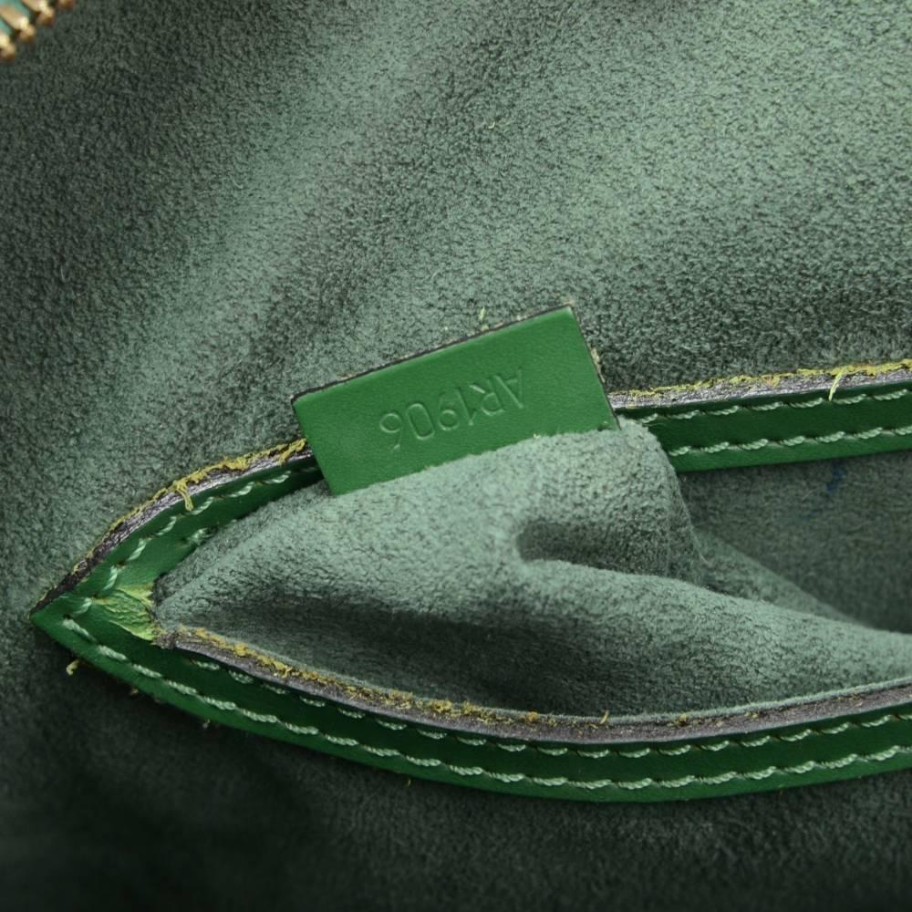 Louis Vuitton Alma Green Epi Leather Hand Bag 4