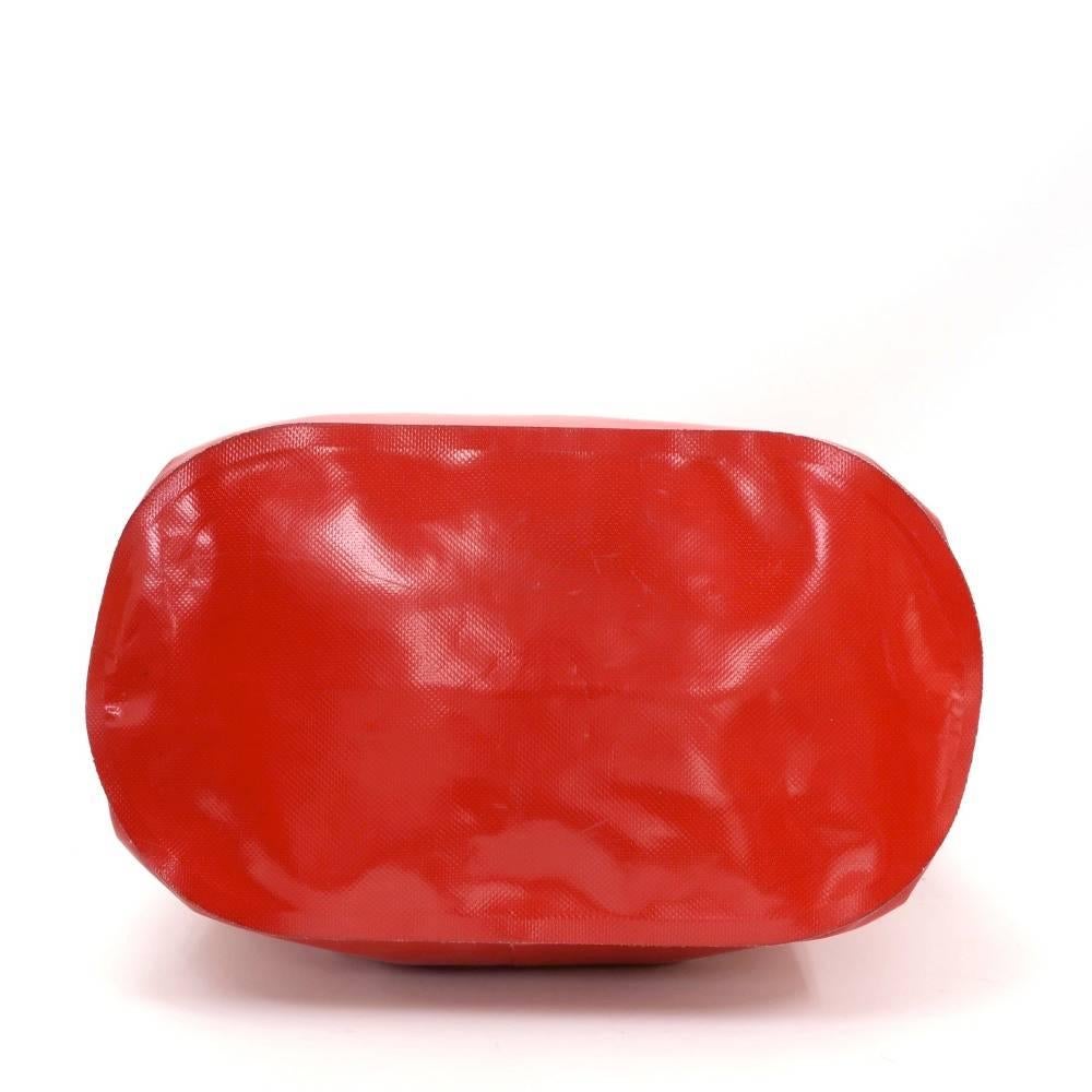 Chanel Red Vinyl Waterproof Large Limited Tote Bag 2