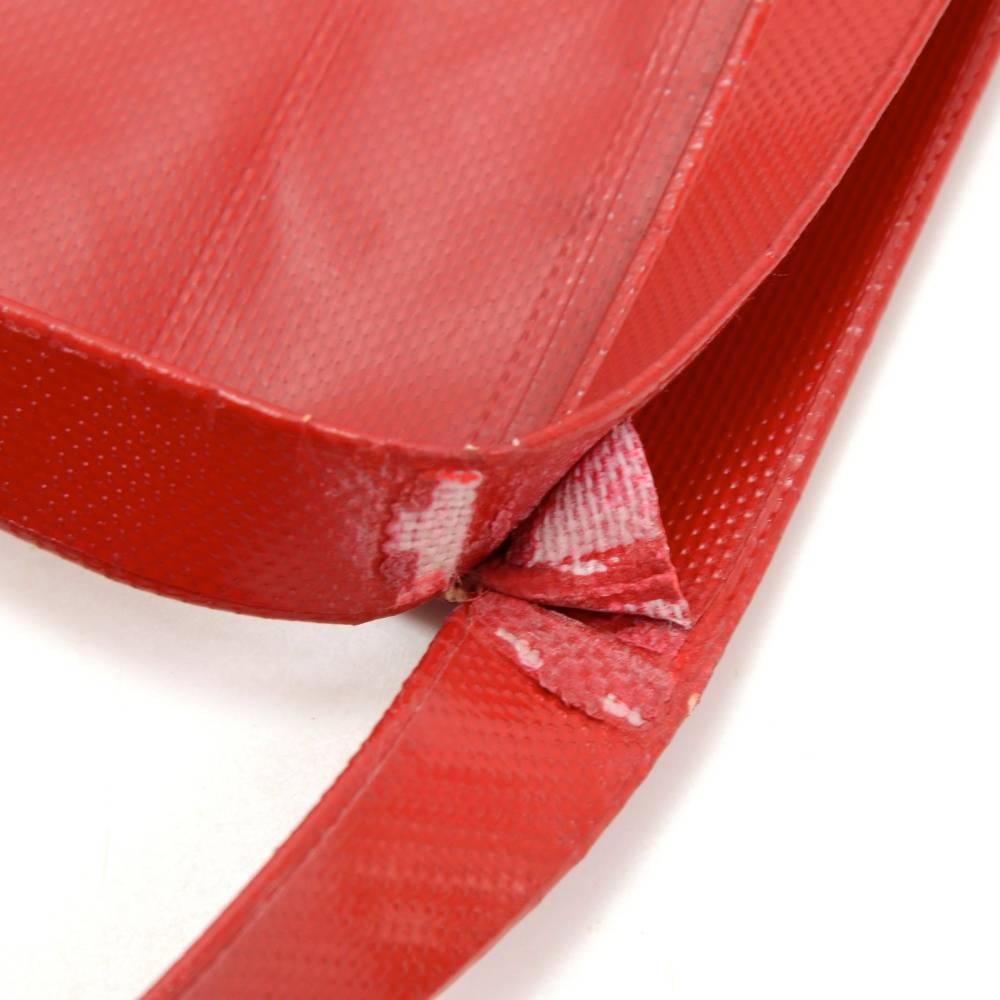 Chanel Red Vinyl Waterproof Large Limited Tote Bag 6