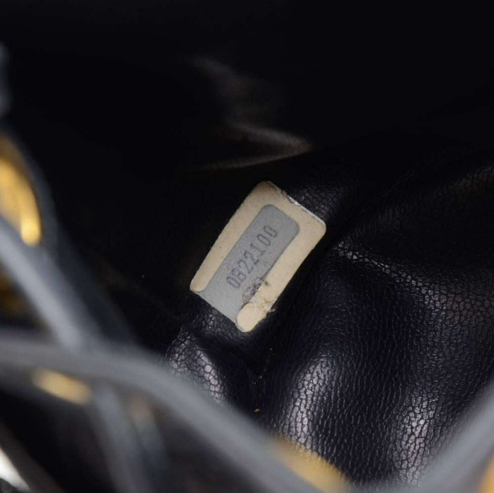 Vintage Chanel Black Quilted Leather Mini Bucket Shoulder Bag 3