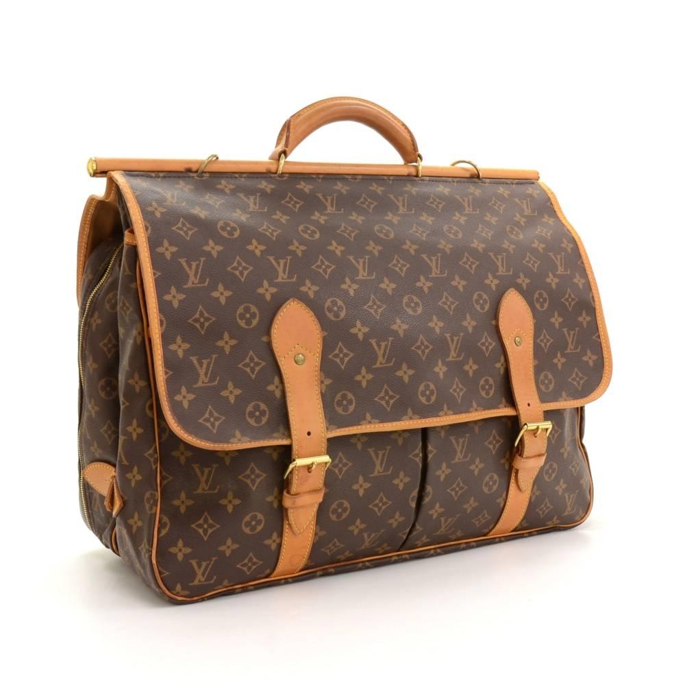 Brown Louis Vuitton Sac Chasse Monogram Canvas Travel Bag