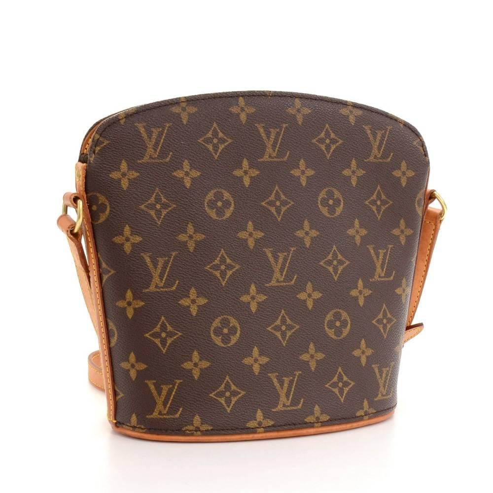 Brown Louis Vuitton Drouot Monogram Canvas Shoulder Bag