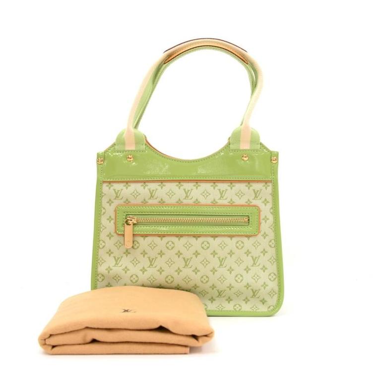 Louis Vuitton Lime Green Monogram Mini Lin Sac Kathleen Bag