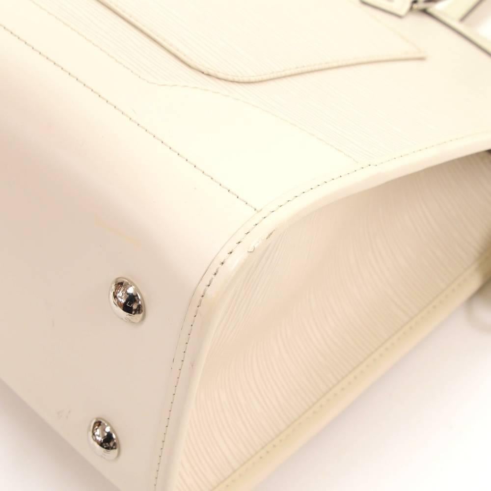 Louis Vuitton Madeleine GM White Epi Leather Shoulder Hand Bag 2