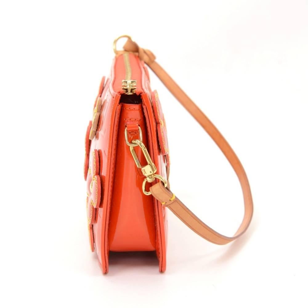 Women's Louis Vuitton Red Vernis Leather Flower Lexington 2001 Limited Handbag