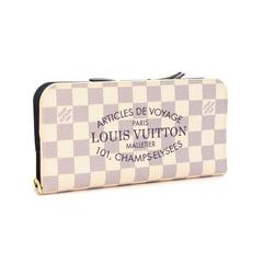 Louis Vuitton Articles De Voyage White Damier Azur Canvas Insolite Long Wallet