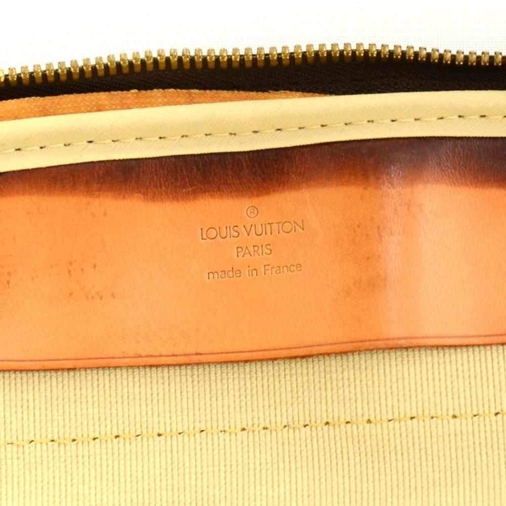 Vintage Louis Vuitton Alize 2 Poches Monogram Canvas Travel Bag + Strap In Good Condition In Fukuoka, Kyushu
