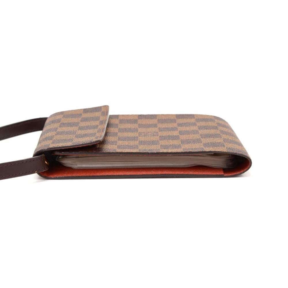 Louis Vuitton Ebene Damier Canvas CD Case Holder + Strap In Excellent Condition For Sale In Fukuoka, Kyushu