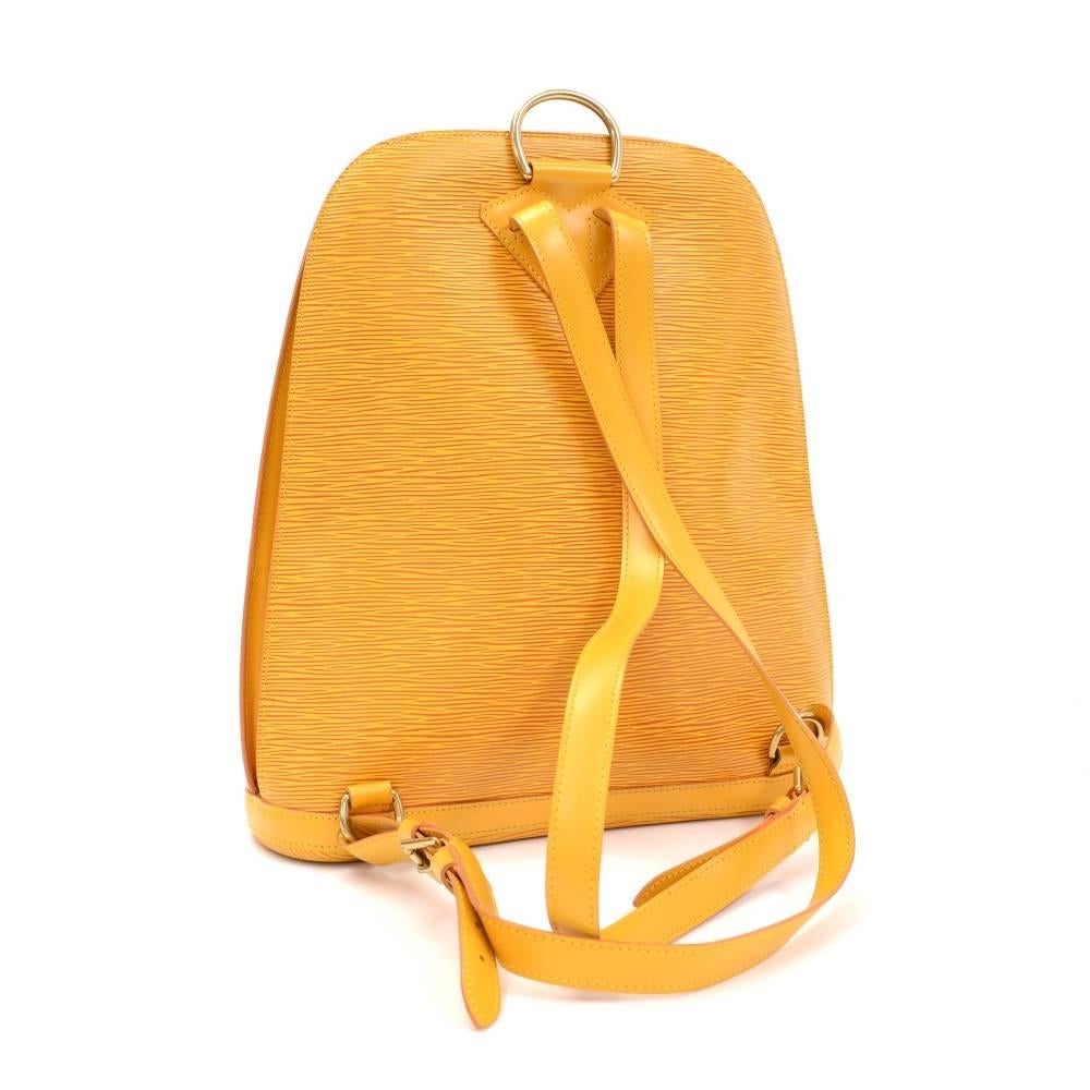 Louis Vuitton Gobelins Yellow Epi Leather  Backpack Bag In Good Condition In Fukuoka, Kyushu