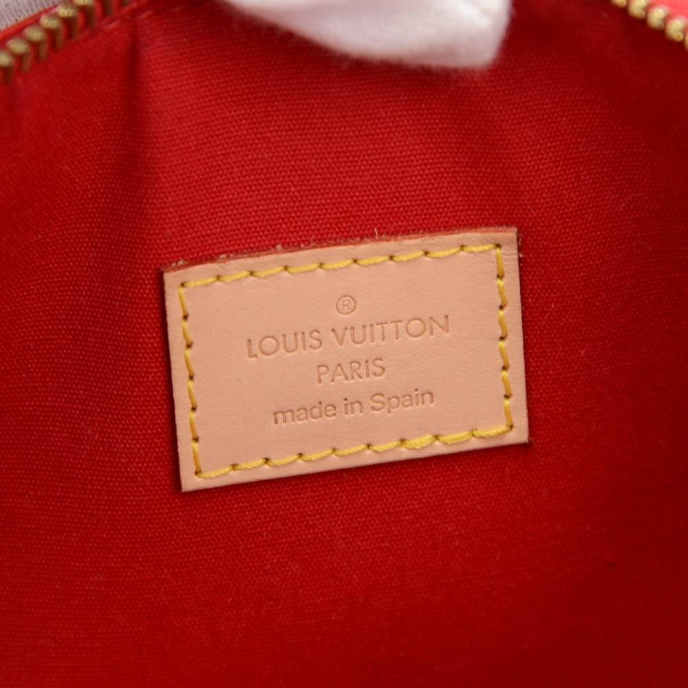 Louis Vuitton Mallory Square Rouge Red Vernis Leather Pochette Accessories Bag  4