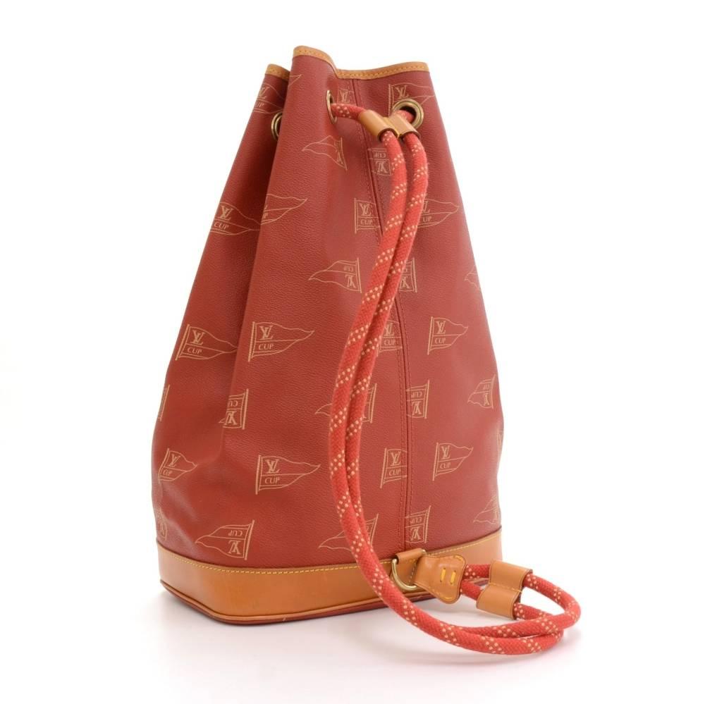 Vintage Louis Vuitton Saint Tropez LV Cup Limited Red Canvas Shoulder Bag In Good Condition In Fukuoka, Kyushu