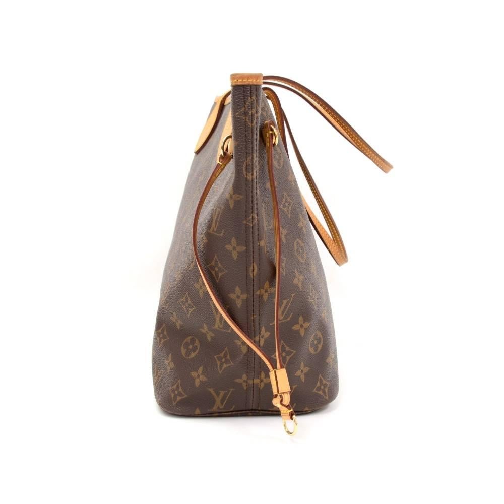 Louis Vuitton Neverfull MM Monogram Canvas Shoulder Tote Bag 1