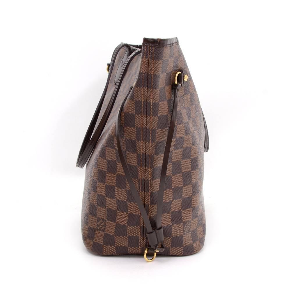 Louis Vuitton Neverfull MM Ebene Damier Canvas Shoulder Tote Bag 1