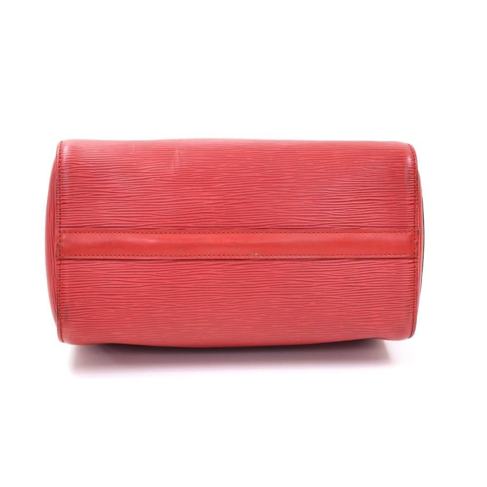 Louis Vuitton Speedy 25 Red Epi Leather City Hand Bag 2