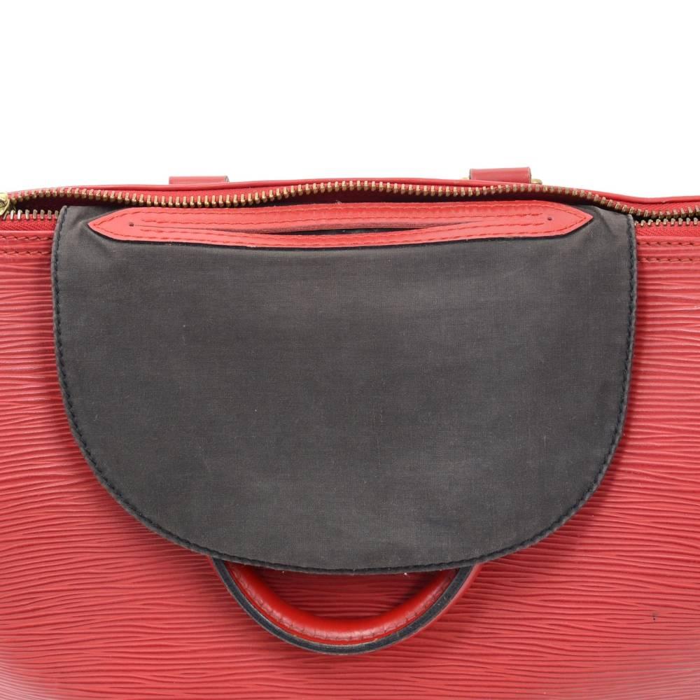 Louis Vuitton Speedy 25 Red Epi Leather City Hand Bag 4