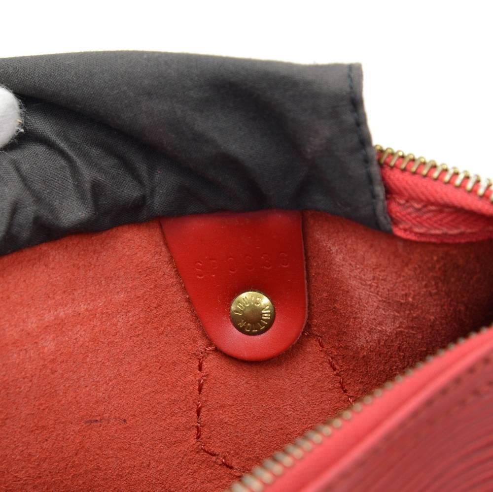 Louis Vuitton Speedy 25 Red Epi Leather City Hand Bag 5