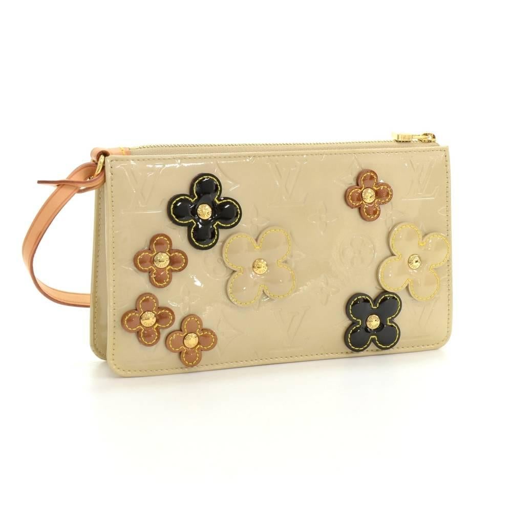 Louis Vuitton Beige Vernis Leather Flower Lexington Handbag - 2001 Limited In Excellent Condition In Fukuoka, Kyushu