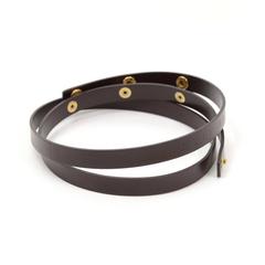 Louis Vuitton Ceinture Bouton Pression Chocolate Leather Waist Belt For Pochette