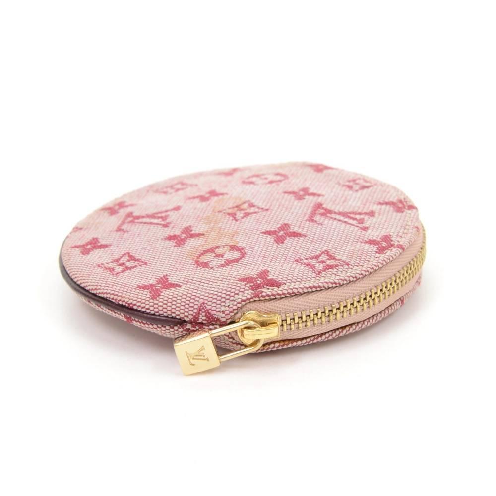 Women's Louis Vuitton Porte Monnaie Round Red Cerise Mini Monogram Canvas Coin Case For Sale