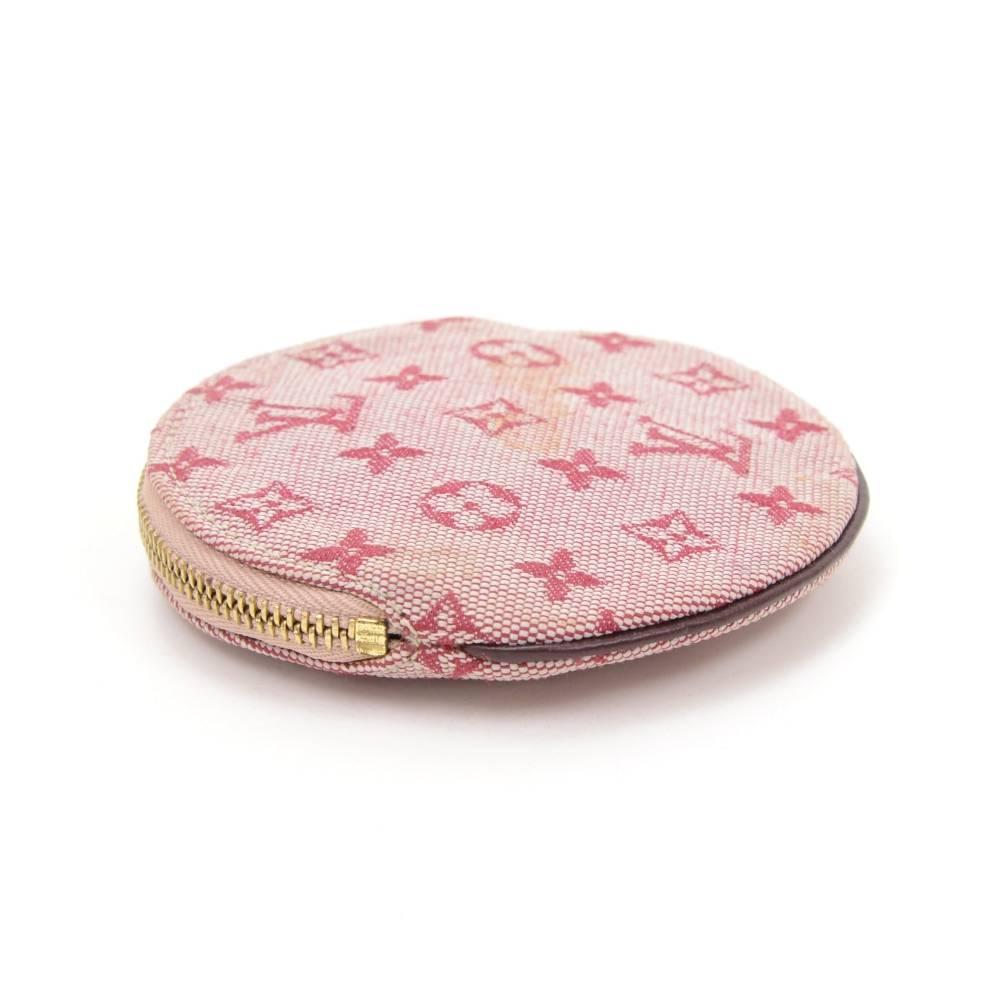 Beige Louis Vuitton Porte Monnaie Round Red Cerise Mini Monogram Canvas Coin Case For Sale