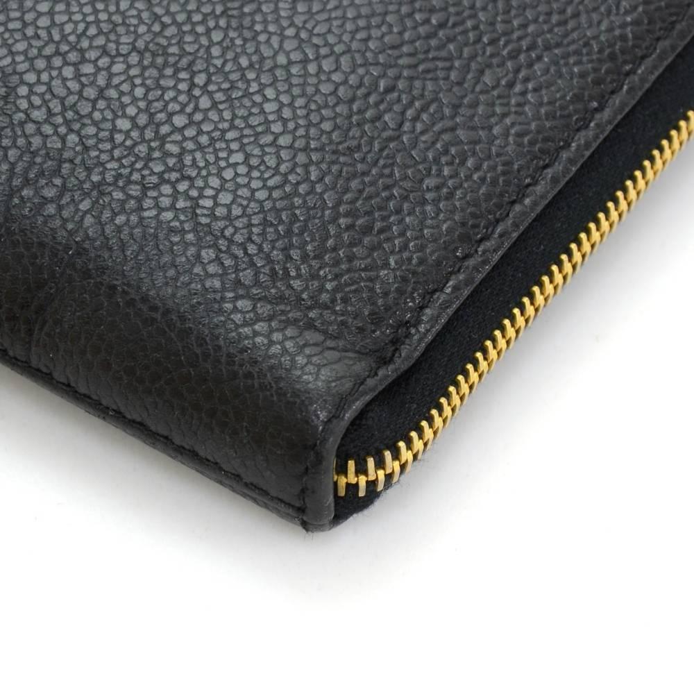 Chanel Black Caviar Leather Document Case Clutch Bag 2