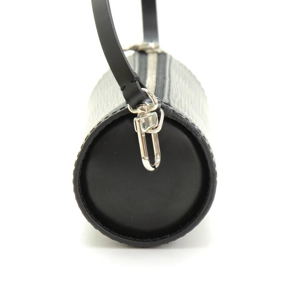 Louis Vuitton Pochette Papillon Black Epi Leather Silver Hardware Pouch Bag 1