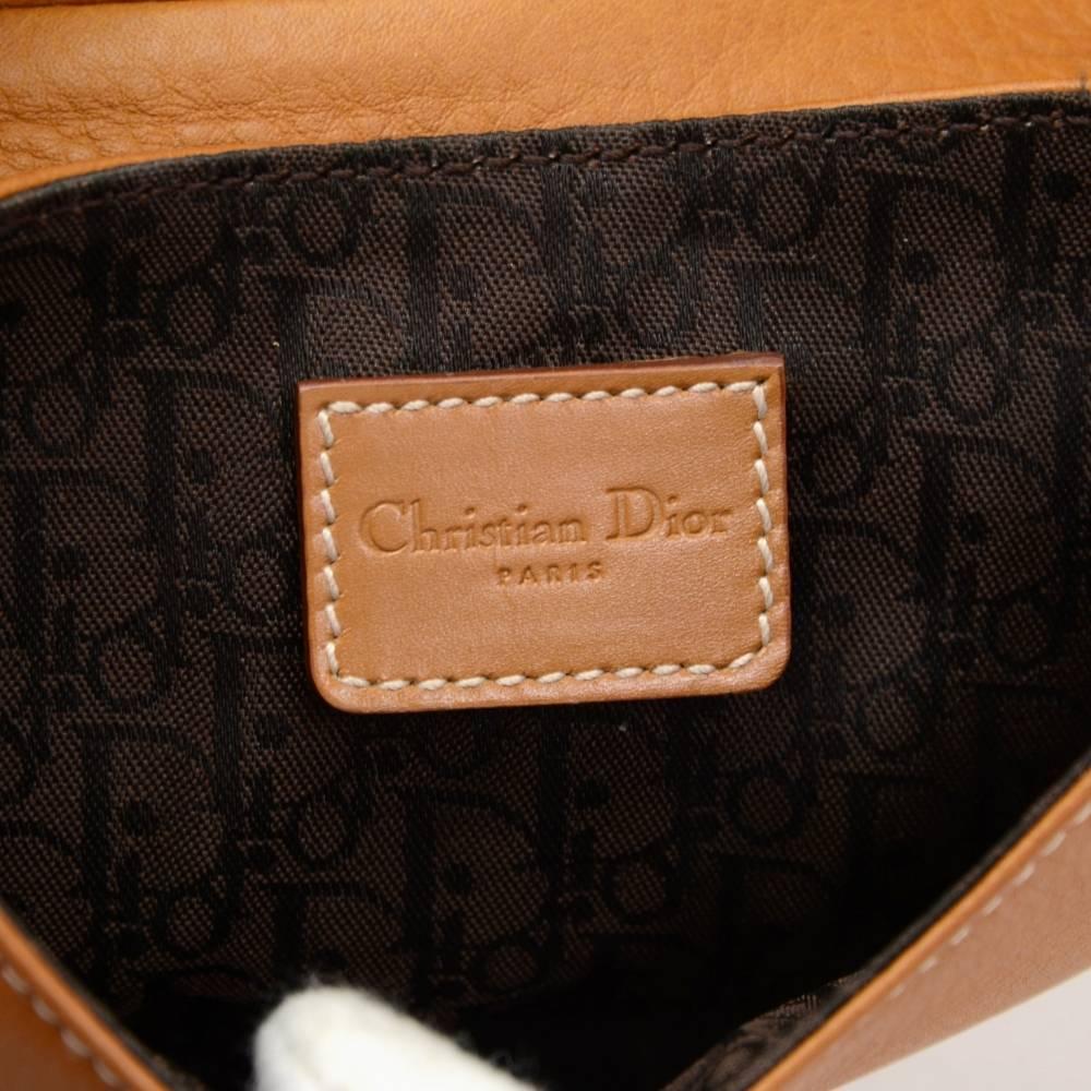 Christian Dior Brown Leather Saddle Pochette Waist Bag 1