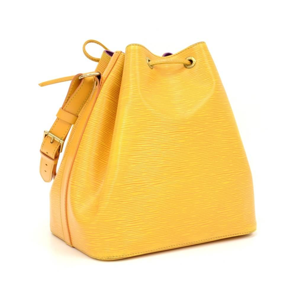 Louis Vuitton Petit Noe Yellow Epi Leather Shoulder Bag In Good Condition In Fukuoka, Kyushu