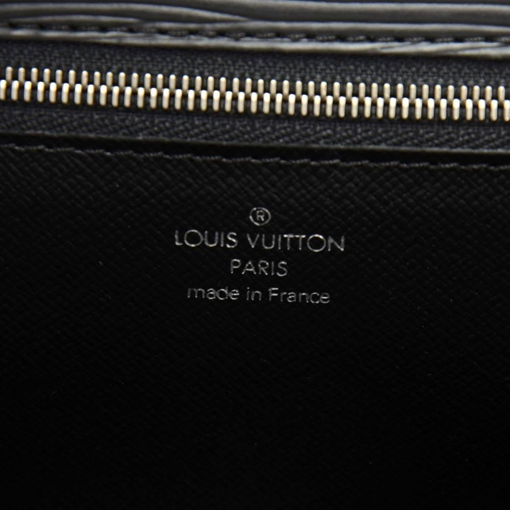 Louis Vuitton Sellier Dragonne Black Epi Leather Wristlet Clutch Pochette Bag 1