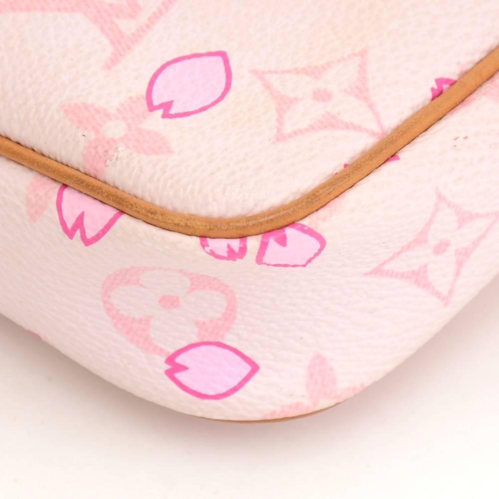 Louis Vuitton Pochette Accessories Pink Monogram Cherry Blossom Hand Bag 2