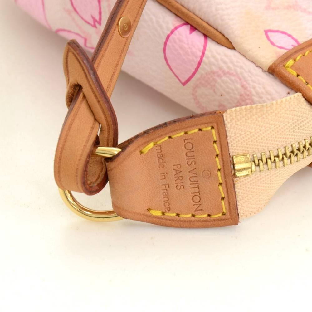 Louis Vuitton Pochette Accessories Pink Monogram Cherry Blossom Hand Bag 3