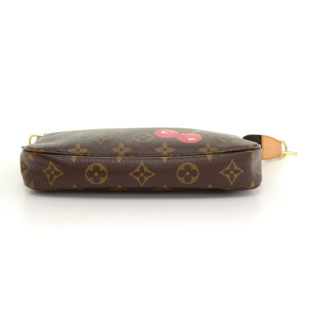 Louis Vuitton Pochette Accessories Cherry Monogram Canvas Bag Limited Edition In Excellent Condition In Fukuoka, Kyushu