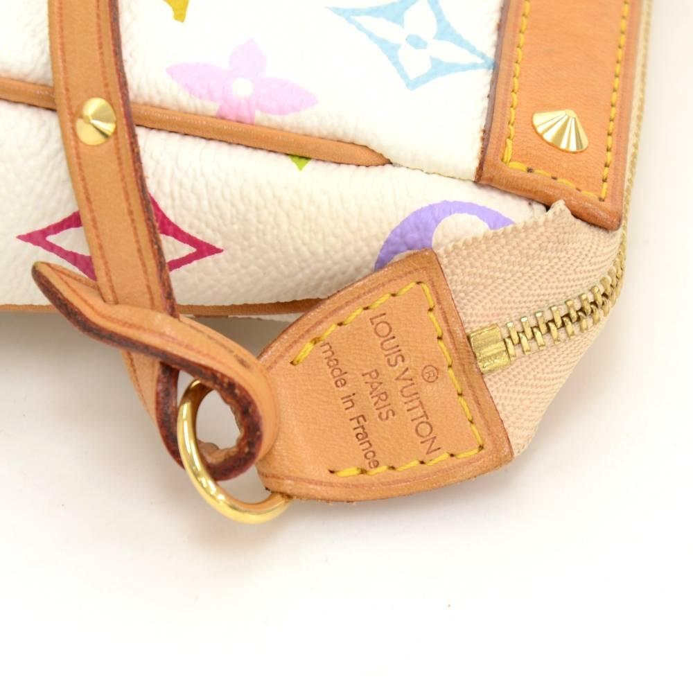 Louis Vuitton Pochette Accessories White Multicolor Canvas Hand Bag 4