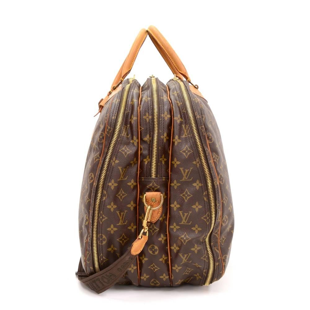 Brown Vintage Louis Vuitton  Alize 3 Poches Monogram Canvs Travel Bag + Strap