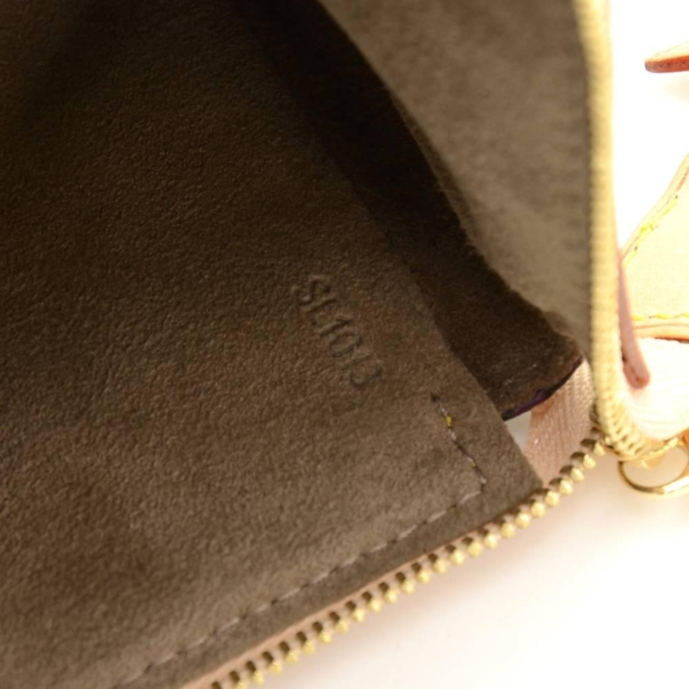 Louis Vuitton Pochette Accessories Black Multicolor Monogram Canvas Hand Bag 5