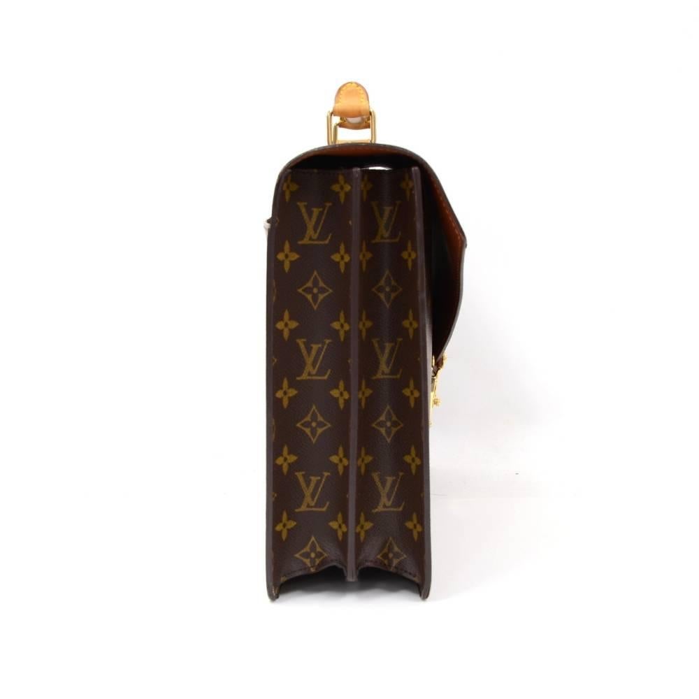 Women's or Men's Louis Vuitton Serviette Conseiller Monogram Canvas Briefcase Hand Bag